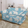 Polar Bear Pattern Print Loveseat Cover-grizzshop