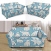 Polar Bear Pattern Print Loveseat Cover-grizzshop