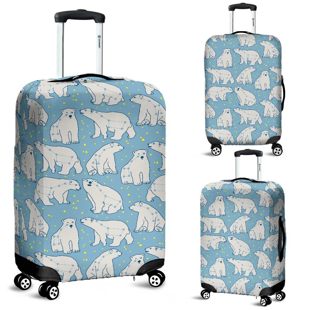 Polar Bear Pattern Print Luggage Cover Protector-grizzshop