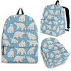 Polar Bear Pattern Print Premium Backpack-grizzshop