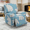 Polar Bear Pattern Print Recliner Cover-grizzshop