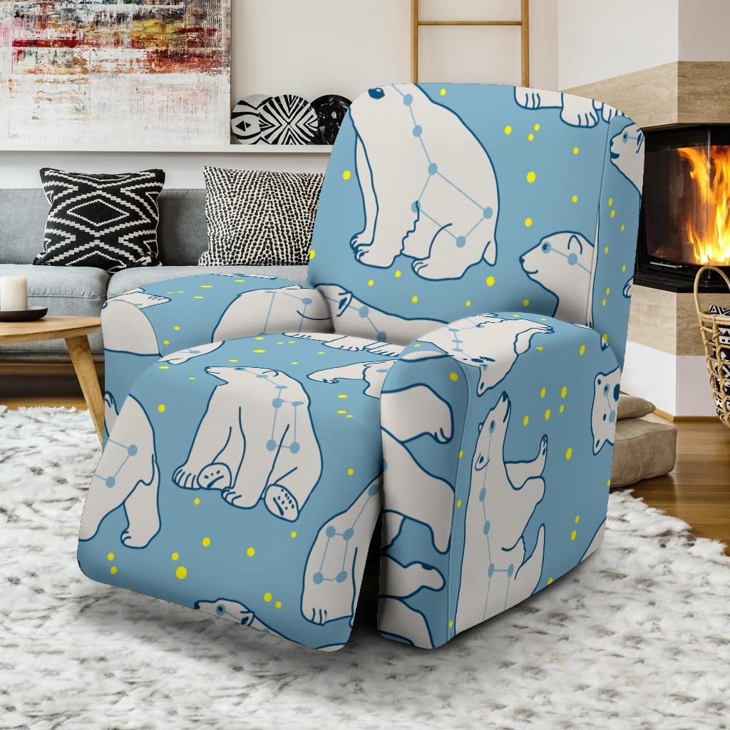 Polar Bear Pattern Print Recliner Cover-grizzshop