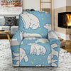 Polar Bear Pattern Print Recliner Cover-grizzshop