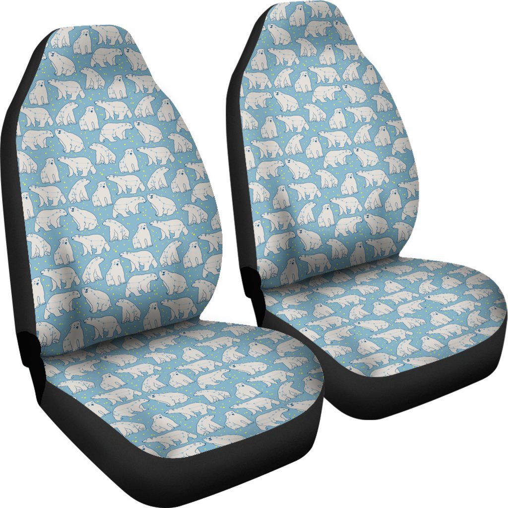 Polar Bear Pattern Print Universal Fit Car Seat Cover-grizzshop