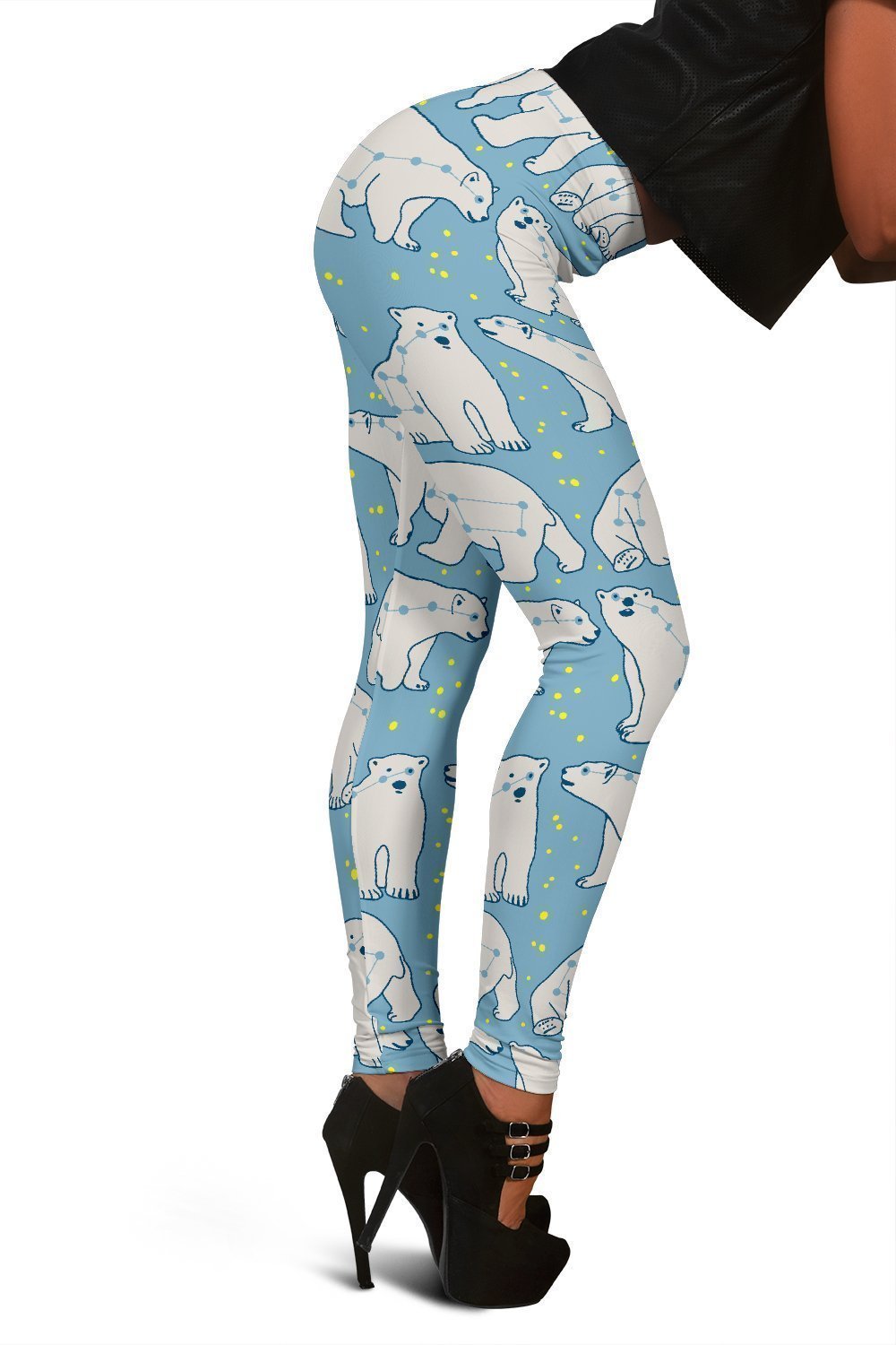 Polar Bear Pattern Print Women Leggings-grizzshop