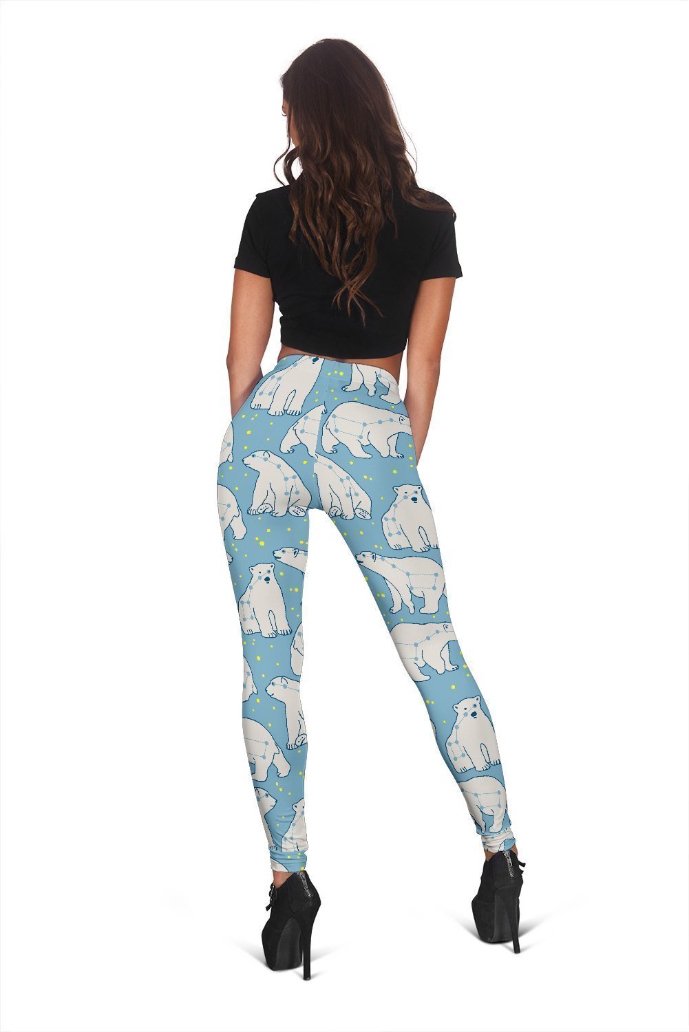 Polar Bear Pattern Print Women Leggings-grizzshop