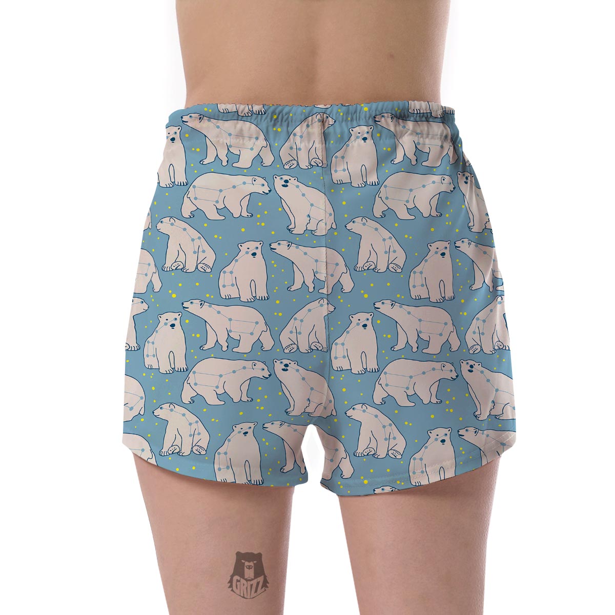 Polar Bear Pattern Print Women's Shorts-grizzshop