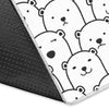 Polar Bear Print Pattern Floor Mat-grizzshop