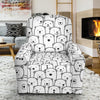 Polar Bear Print Pattern Recliner Cover-grizzshop