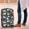 Polar Bear Snow Christmas Pattern Print Luggage Cover Protector-grizzshop
