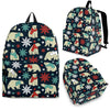 Polar Bear Snow Christmas Pattern Print Premium Backpack-grizzshop