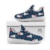 Polar Bear Xmas Print Pattern White Athletic Shoes-grizzshop