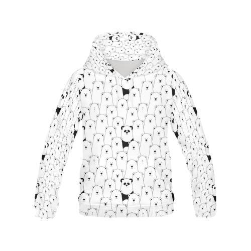 Polar Bear Panda Pattern Print Men Pullover Hoodie-grizzshop