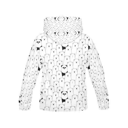 Polar Bear Panda Pattern Print Men Pullover Hoodie-grizzshop