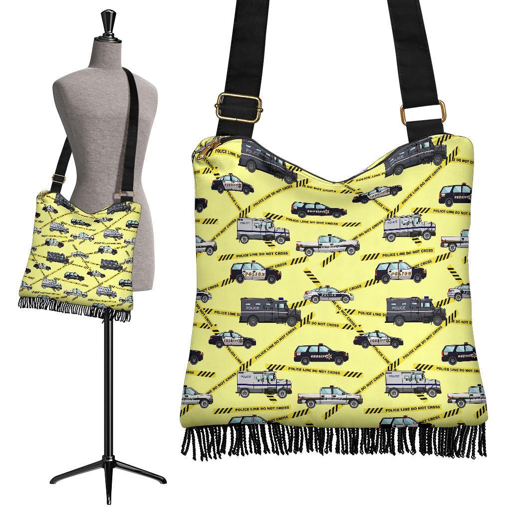 Police Car Pattern Print Crossbody bags-grizzshop