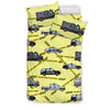 Police Car Pattern Print Duvet Cover Bedding Set-grizzshop