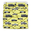 Police Car Pattern Print Duvet Cover Bedding Set-grizzshop