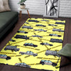 Police Car Pattern Print Floor Mat-grizzshop