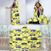 Police Car Pattern Print Hooded Blanket-grizzshop