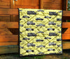 Police Car Pattern Print Quilt-grizzshop