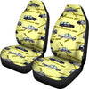 Police Car Pattern Print Universal Fit Car Seat Covers-grizzshop