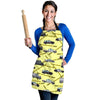 Police Car Pattern Print Women's Apron-grizzshop