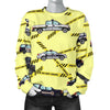 Police Car Pattern Print Women's Sweatshirt-grizzshop