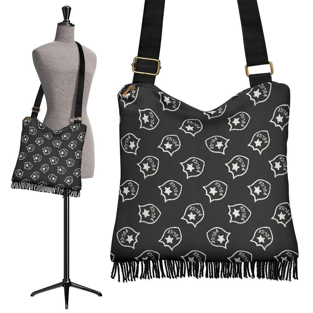 Police Pattern Print Crossbody bags-grizzshop