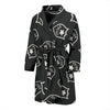 Police Pattern Print Men Long Robe-grizzshop