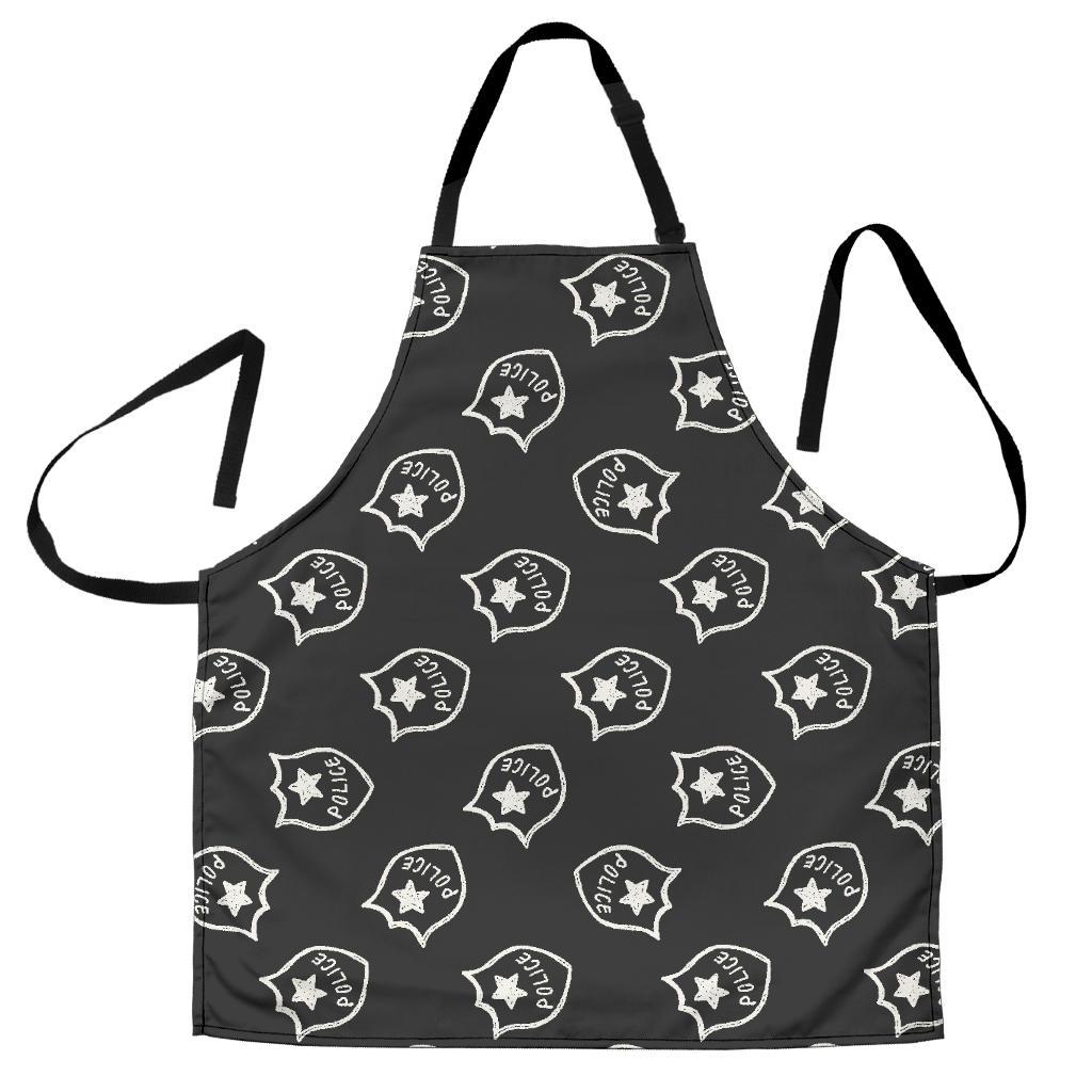 Police Pattern Print Women's Apron-grizzshop