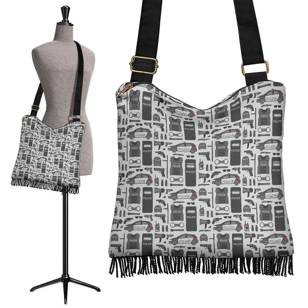 Police Print Pattern Crossbody bags-grizzshop