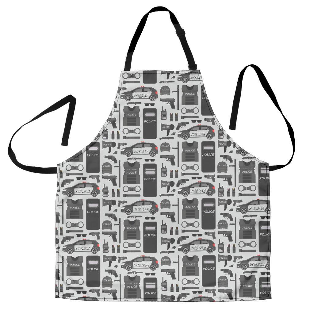 Police Print Pattern Men's Apron-grizzshop