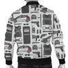 Police Print Pattern Men's Bomber Jacket-grizzshop