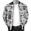 Police Print Pattern Men's Bomber Jacket-grizzshop