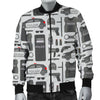 Police Print Pattern Men's Bomber Jacket-grizzshop