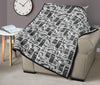 Police Print Pattern Quilt-grizzshop