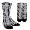 Police Print Pattern Unisex Crew Socks-grizzshop