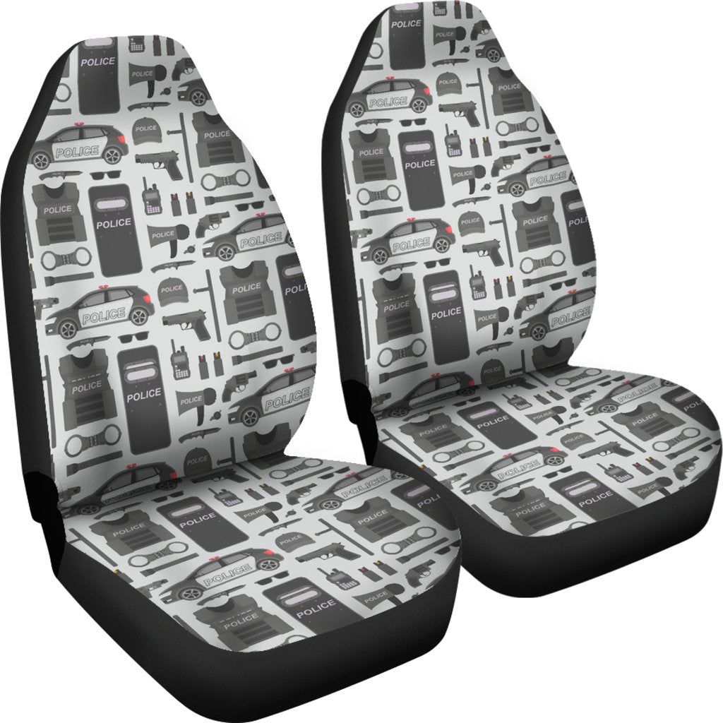 Police Print Pattern Universal Car Seat Cover-grizzshop