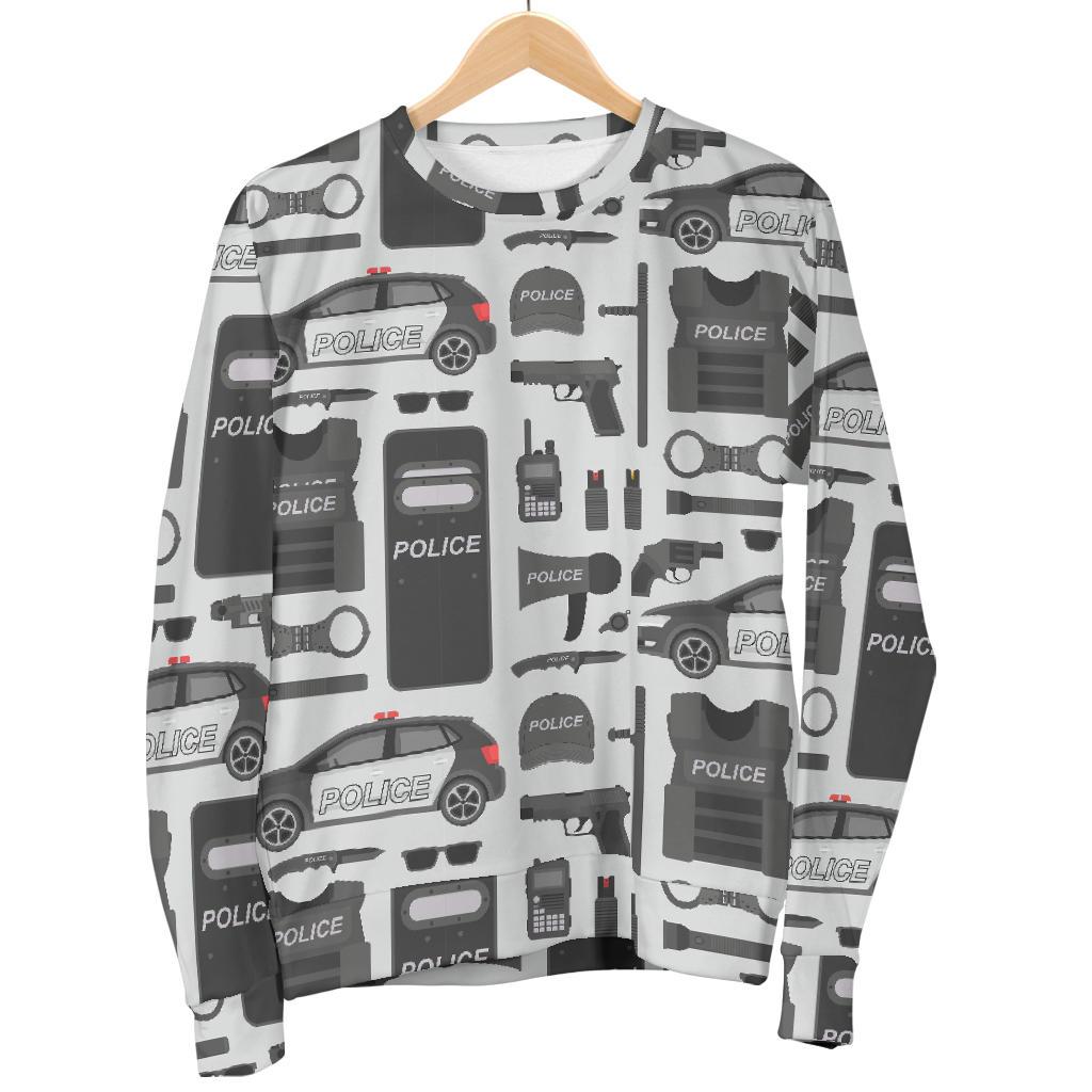 Police Print Pattern Women's Sweatshirt-grizzshop