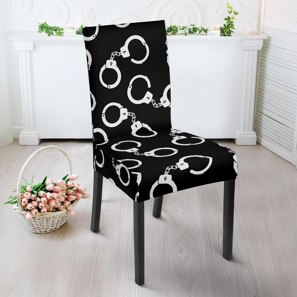 Police Shackle Pattern Print Chair Cover-grizzshop