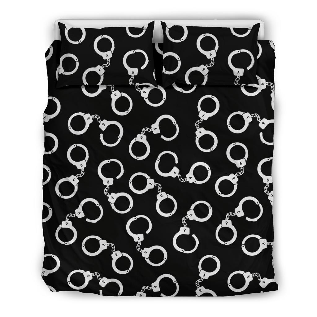 Police Shackle Pattern Print Duvet Cover Bedding Set-grizzshop