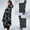 Police Shackle Pattern Print Hooded Blanket-grizzshop