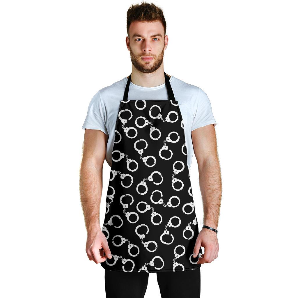 Police Shackle Pattern Print Men's Apron-grizzshop