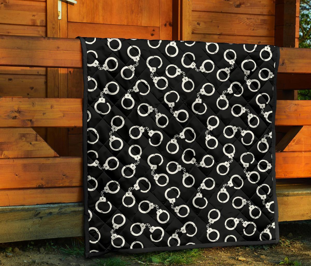 Police Shackle Pattern Print Quilt-grizzshop