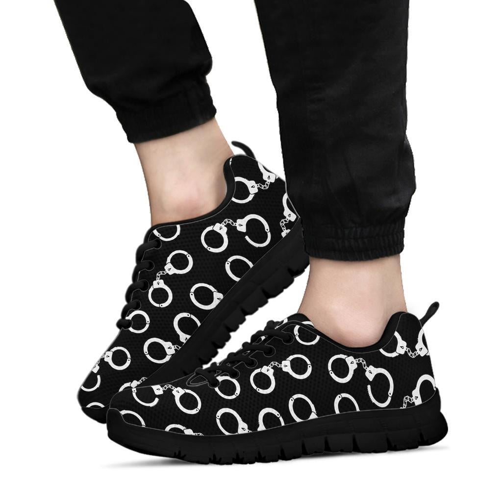 Police Shackle Pattern Print Sneaker Shoes For Men Women-grizzshop