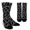 Police Shackle Pattern Print Unisex Crew Socks-grizzshop