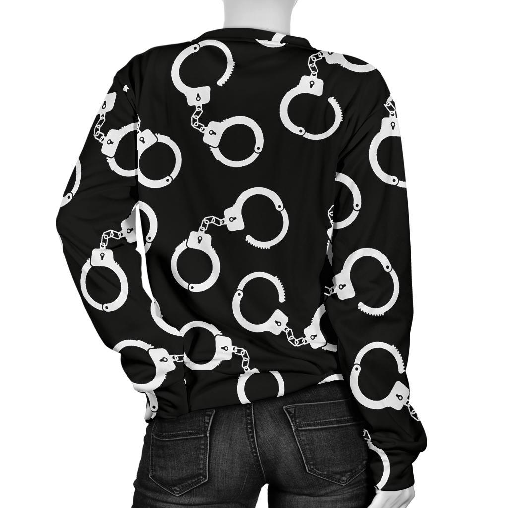 Police Shackle Pattern Print Women's Sweatshirt-grizzshop