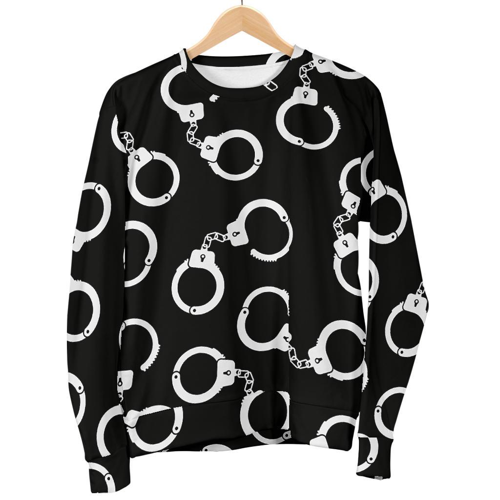 Police Shackle Pattern Print Women's Sweatshirt-grizzshop