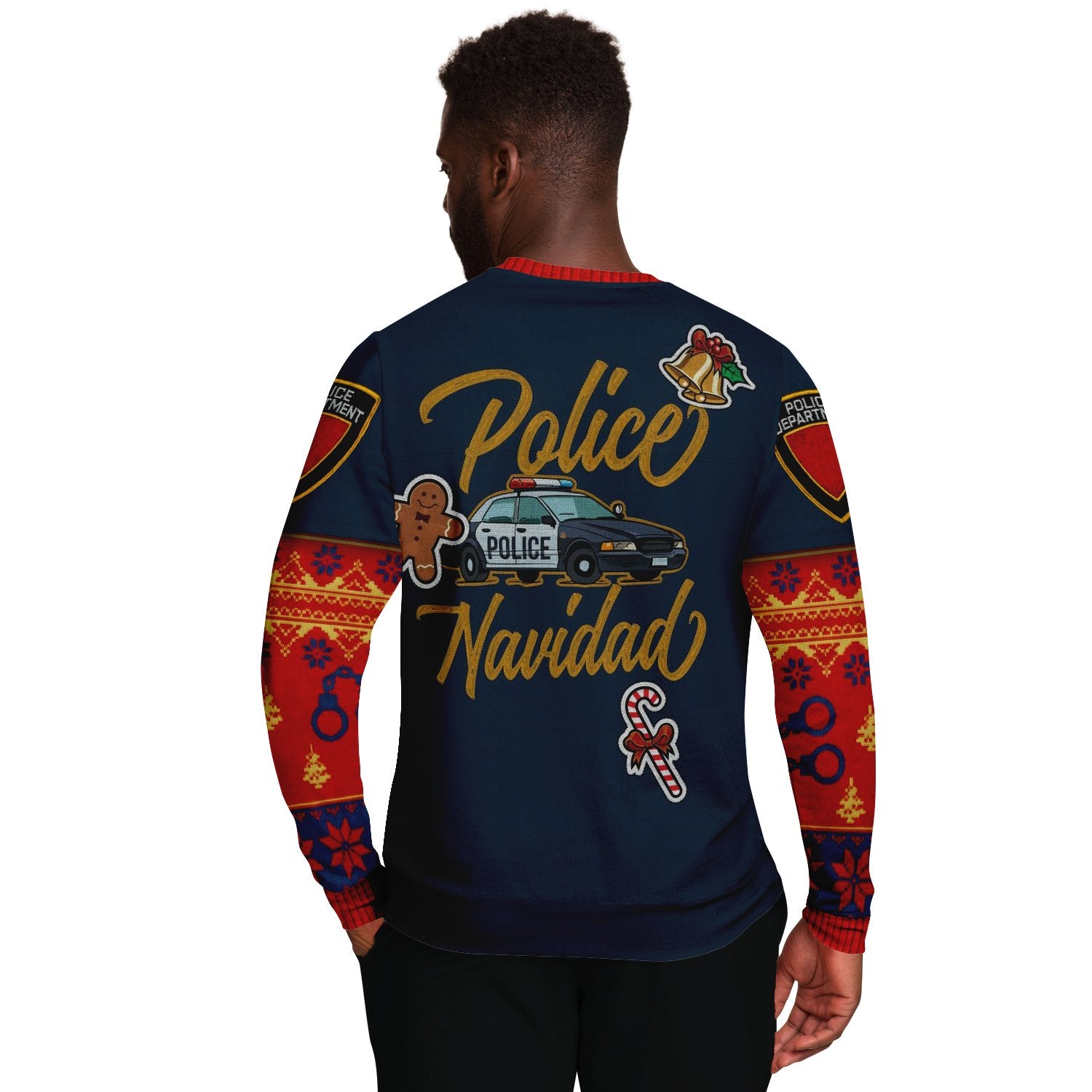 Police Uniform Ugly Christmas Sweater-grizzshop