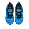 Polka Dot Blue And White Print Pattern Black Sneaker-grizzshop